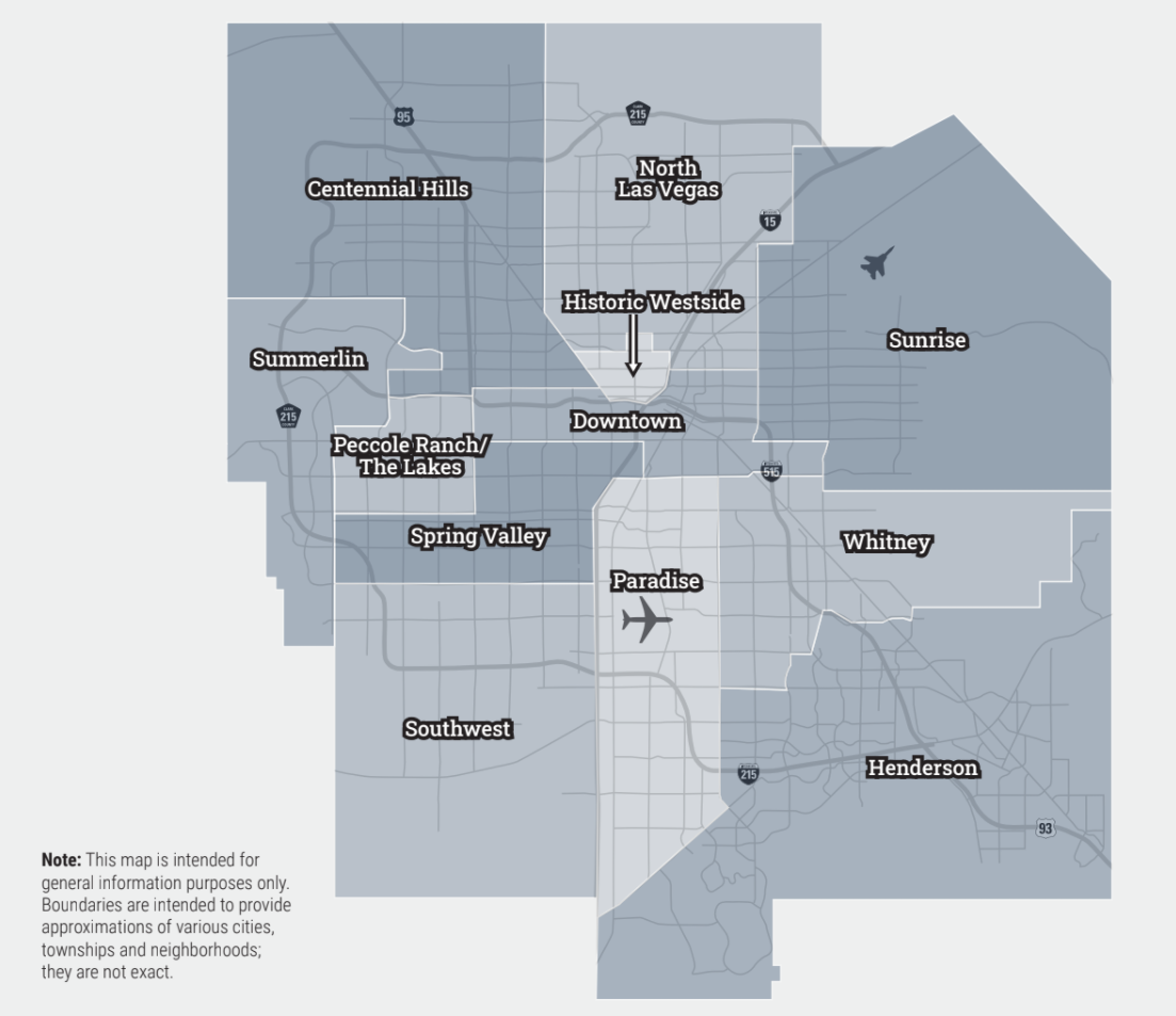 Las Vegas neighborhood coverage map